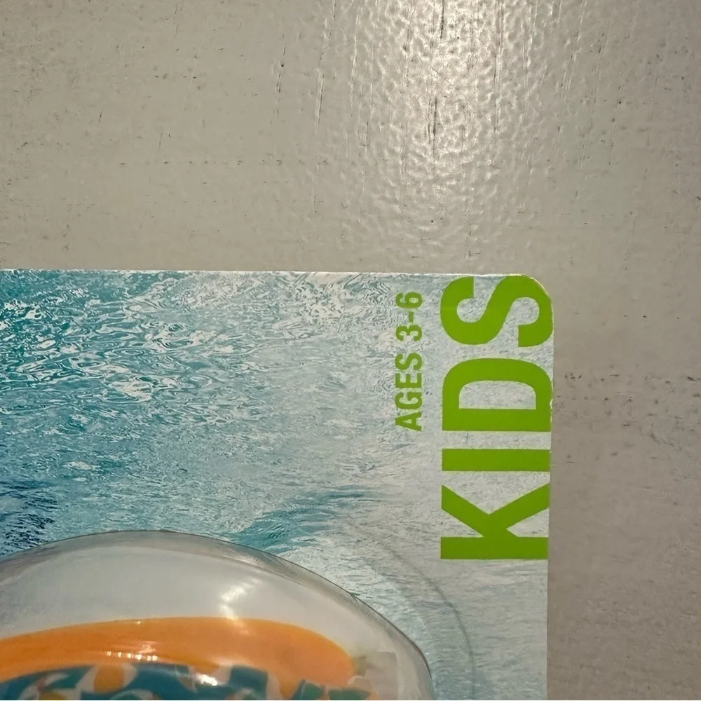 Speedo Kids Blue & Orange Glide Print Best Fitting Anti-Fog Goggle Kids 3-6 NWT